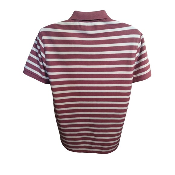 J Crew Men’s Polo Shirt Short Sleeve Striped Red White Collared Large - Picture 5 of 8